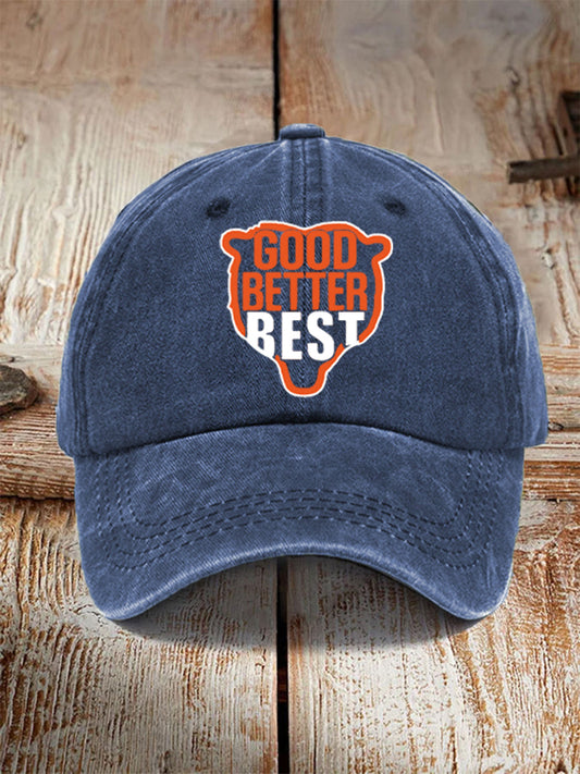 Unisex Good Better Best Print Football Fans Gameday Hat