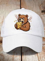 Unisex Bears Eating Cheese Football Lover Print Hat