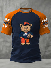 Men's Good Better Best Print Football Fans Gameday Casual Short Sleeve T-shirt