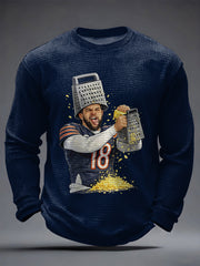 Men's Funny Gift For Football Fans Casual Waffle Long Sleeve T-Shirt