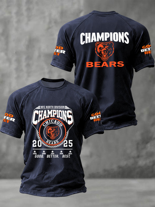 Men's Good Better Best Print Football Fans Gameday Casual Short Sleeve T-shirt