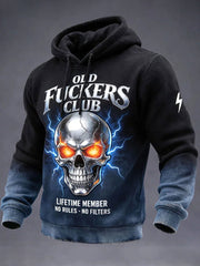 Men's Old Fuckers Club Printed Casual Hoodie