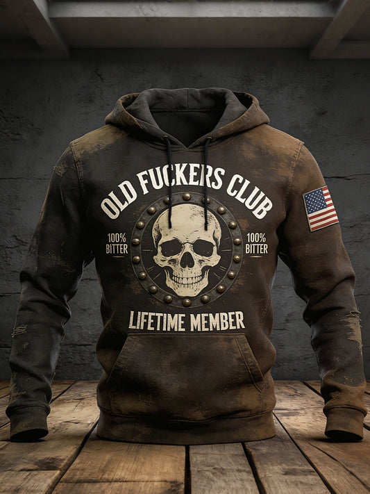 Men's Old Fuckers Club Retro Hoodies