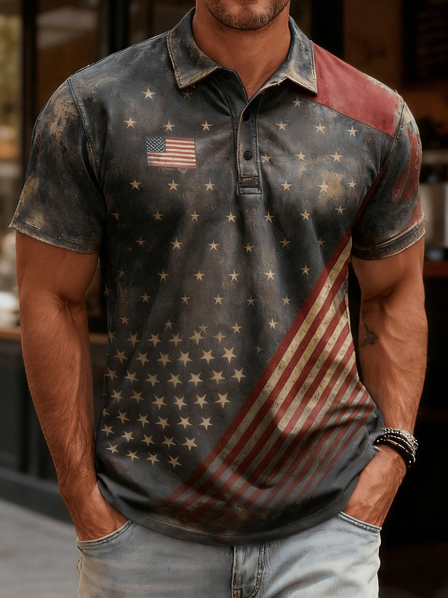 Men's Vintage American Flag Tops