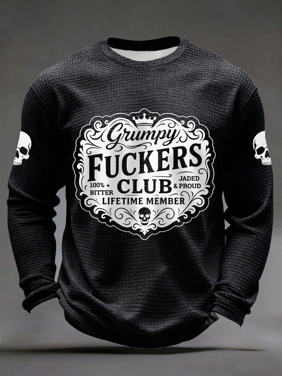 Men's Grumpy Fuckers Club Waffle T-Shirts