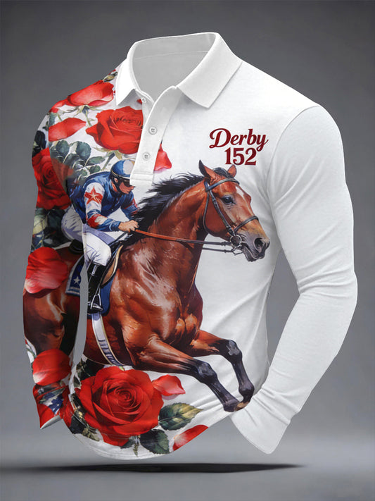Men's Derby Horse Racing 2026 Print Shirt