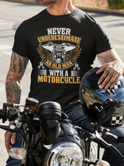Men's "Never underestimate an old man with a motorcycle" T-shirts