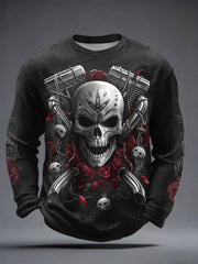 Men's Rock Heavy Metal Print Waffle T-Shirts
