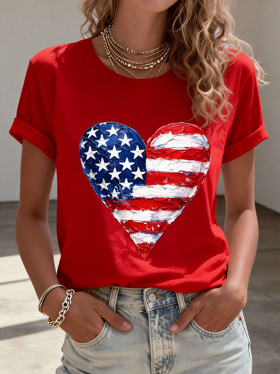 Women's Legacy Anniversary Heart Print T-Shirt