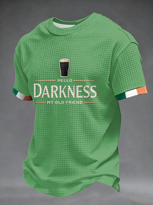 Men's Hello Darkness My Old Friend Waffle Short Sleeves T-shirt