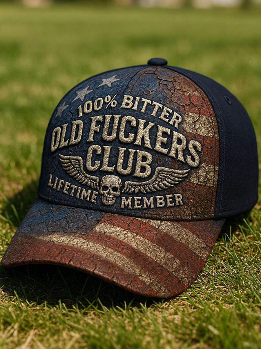 "100% Bitter Old Fuckers Club" Unisex Hats