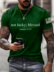 Men's Not Lucy；Blessed Short-sleeved T-shirt