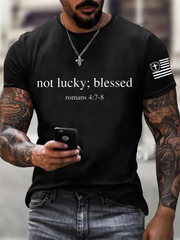 Men's Not Lucy；Blessed Short-sleeved T-shirt
