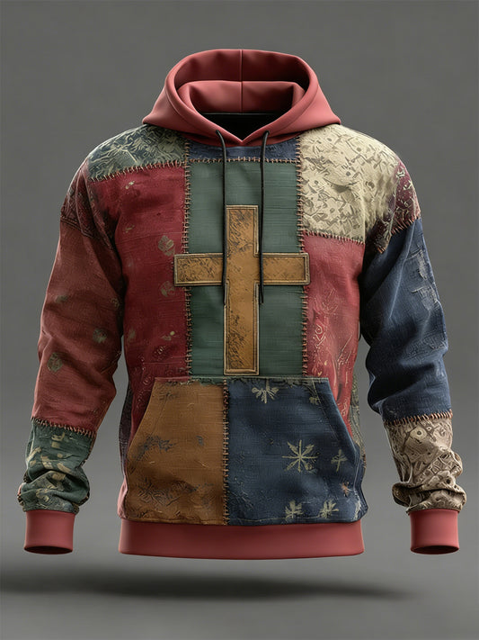 Men's Faith drop-shoulder hoodie with pockets