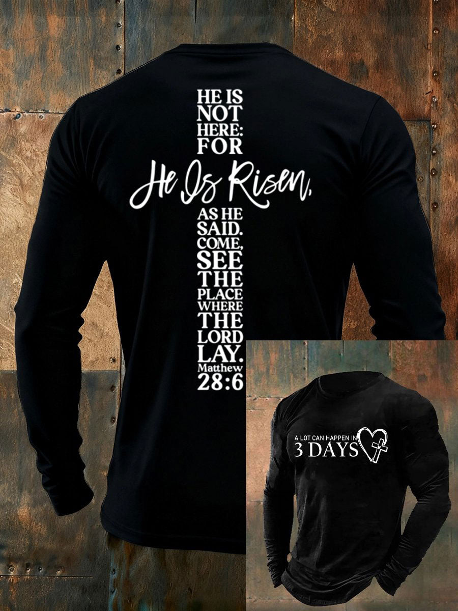 Men's A Lot Can Happen In 3 DaysLong Sleeve T-shirt