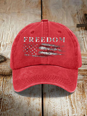 Unisex Freedom USA Flag Print Hat