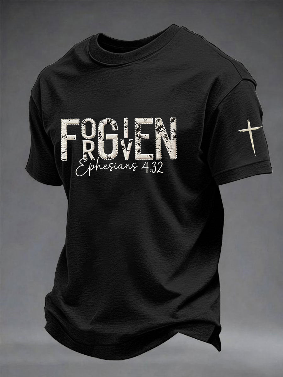 Men's Christian Forgiven Cross Short Sleeve T-shirt