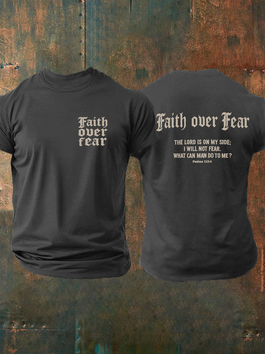 Men's Faith Over Fear Cross Short Sleeve T-shirt