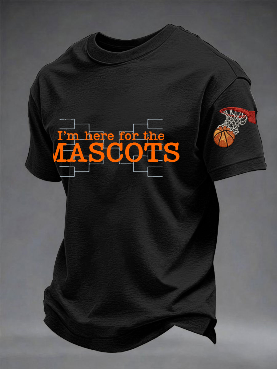 Men's March Basketball imitation cotton short-sleeved T-shirt