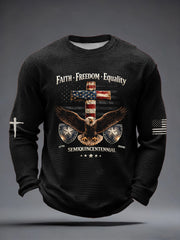 Men's USA 1776-2026 Print Waffle Long-Sleeve T-Shirt