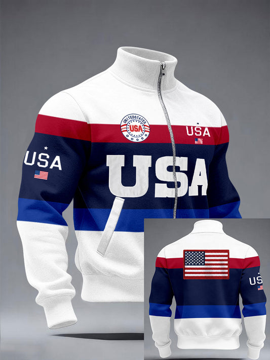 Men's USA Flag Casual Jackets