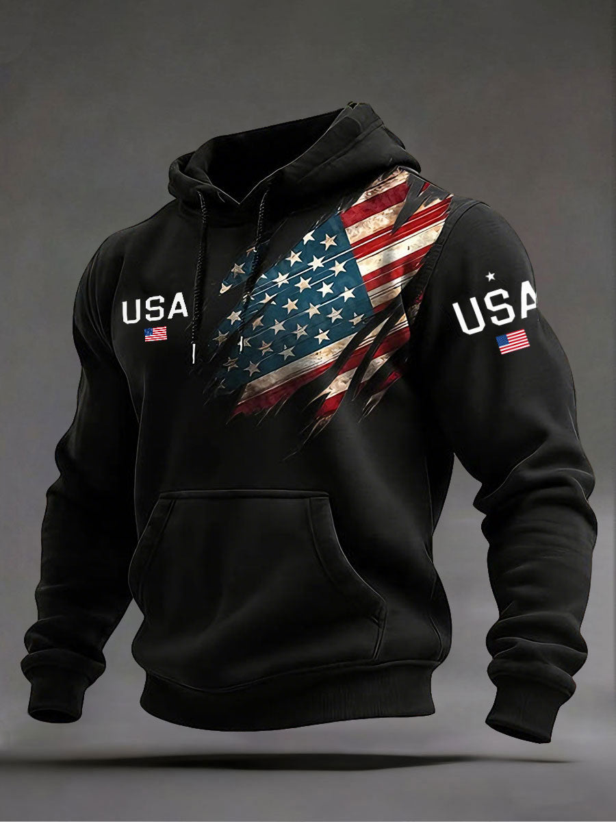 Men's American Flag Hoodies