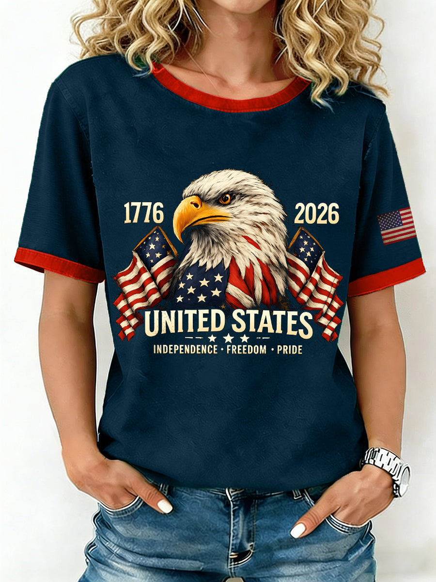 Women's USA 1776-2026 Print T-Shirt