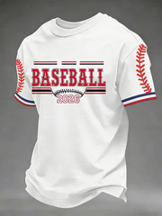 Men's Baseball Print short sleeves t-shirt