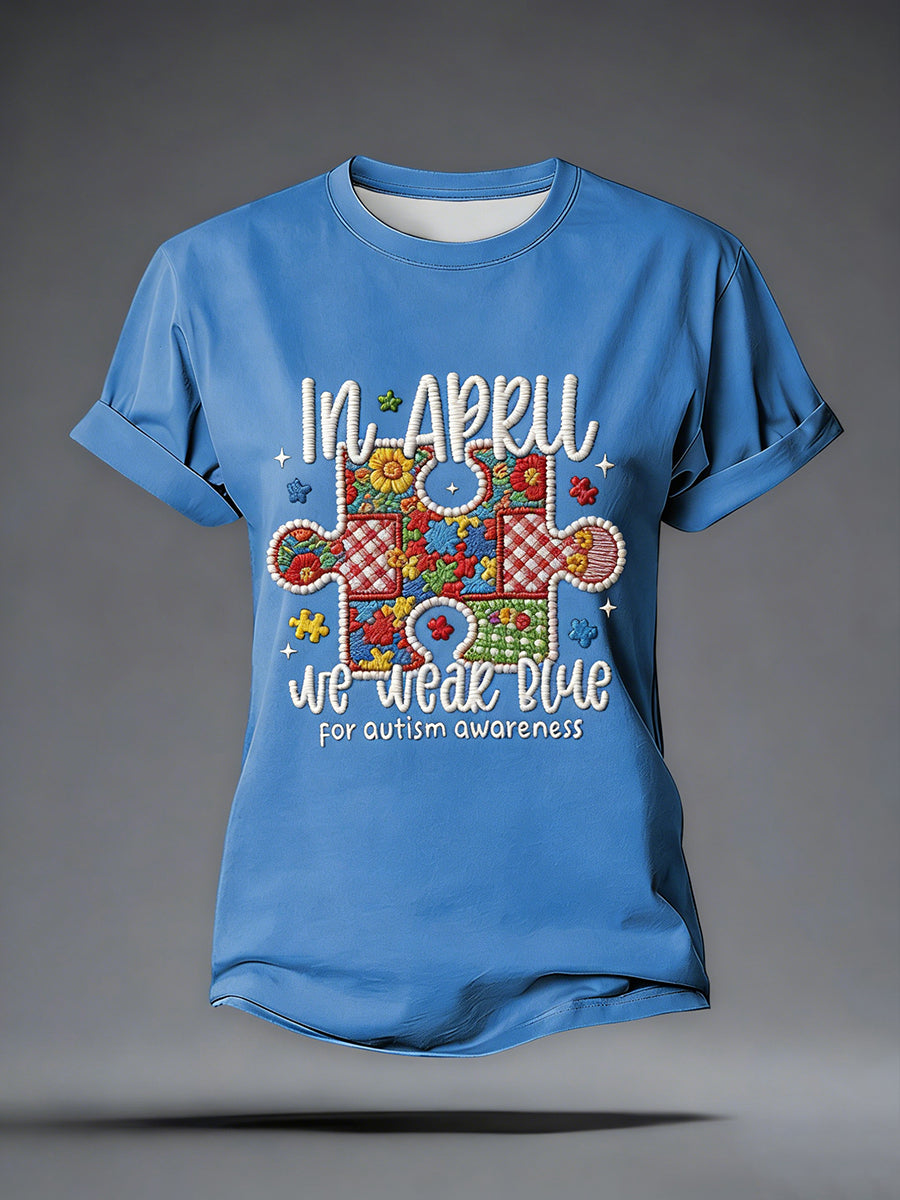 Women's Autism Acceptance Autism Awareness T-shirt