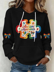 Women's Autism Awareness Print Hoodie