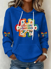 Women's Autism Awareness Print Hoodie