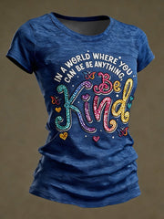Women's Autism Awareness Print short-sleeved T-shirt