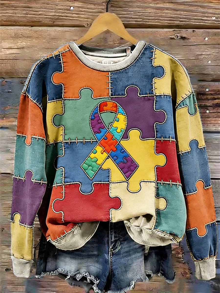 Women's Autism Acceptance Autism Awareness Sweatshirt