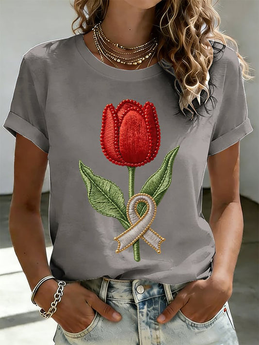 Women's Parkinson's Awareness Print T-shirt