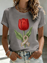 Women's Parkinson's Awareness Print T-shirt