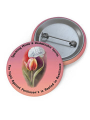 Unisex Parkinson's Awareness Print Pin-back Button