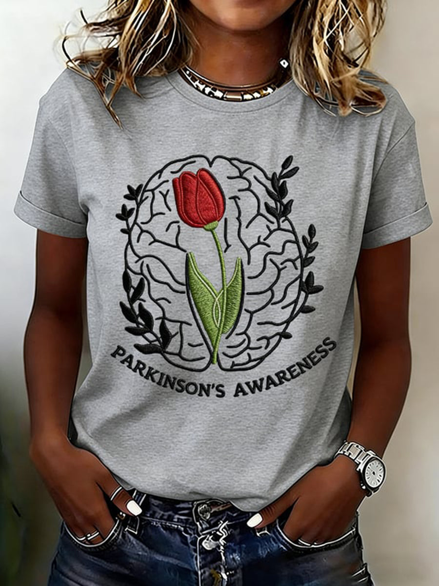 Women's Parkinson's Awareness Print T-Shirt