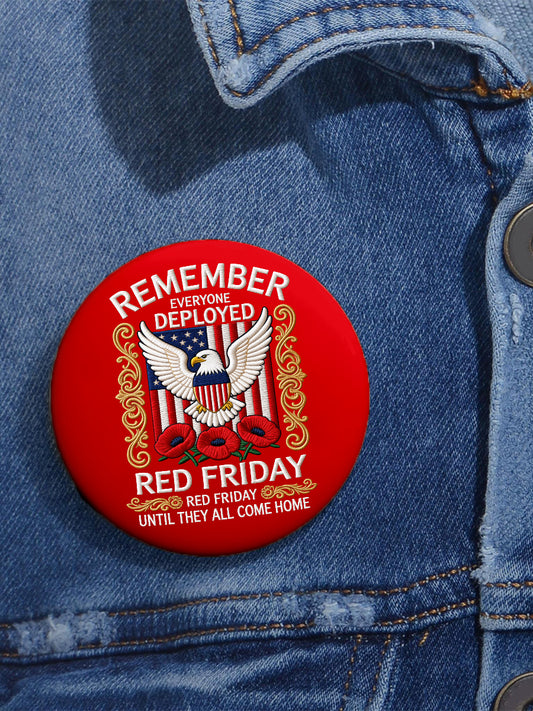 RED Friday Inspired Pattern Pin