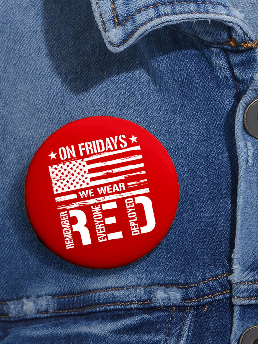 RED Friday Inspired Pattern Pin
