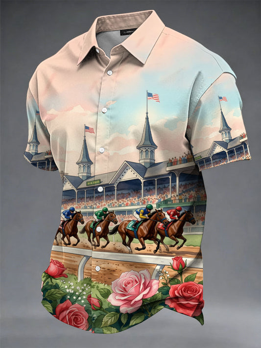 Men's Derby Day Printed Casual Shirt