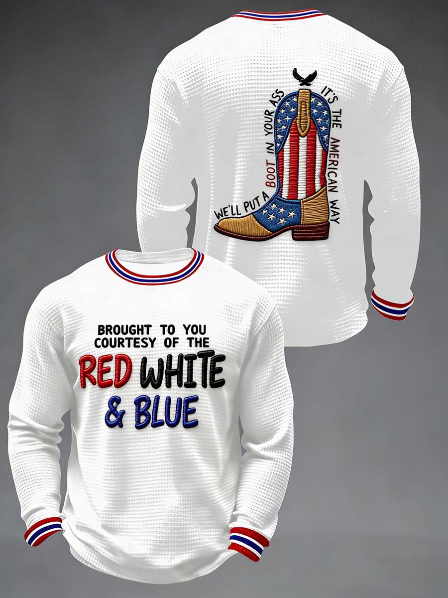 Men's Courtesy of Red White And Blue Waffle T-Shirt