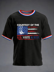 Men's Courtesy of Red White And Blue Short Sleeves T-shirt