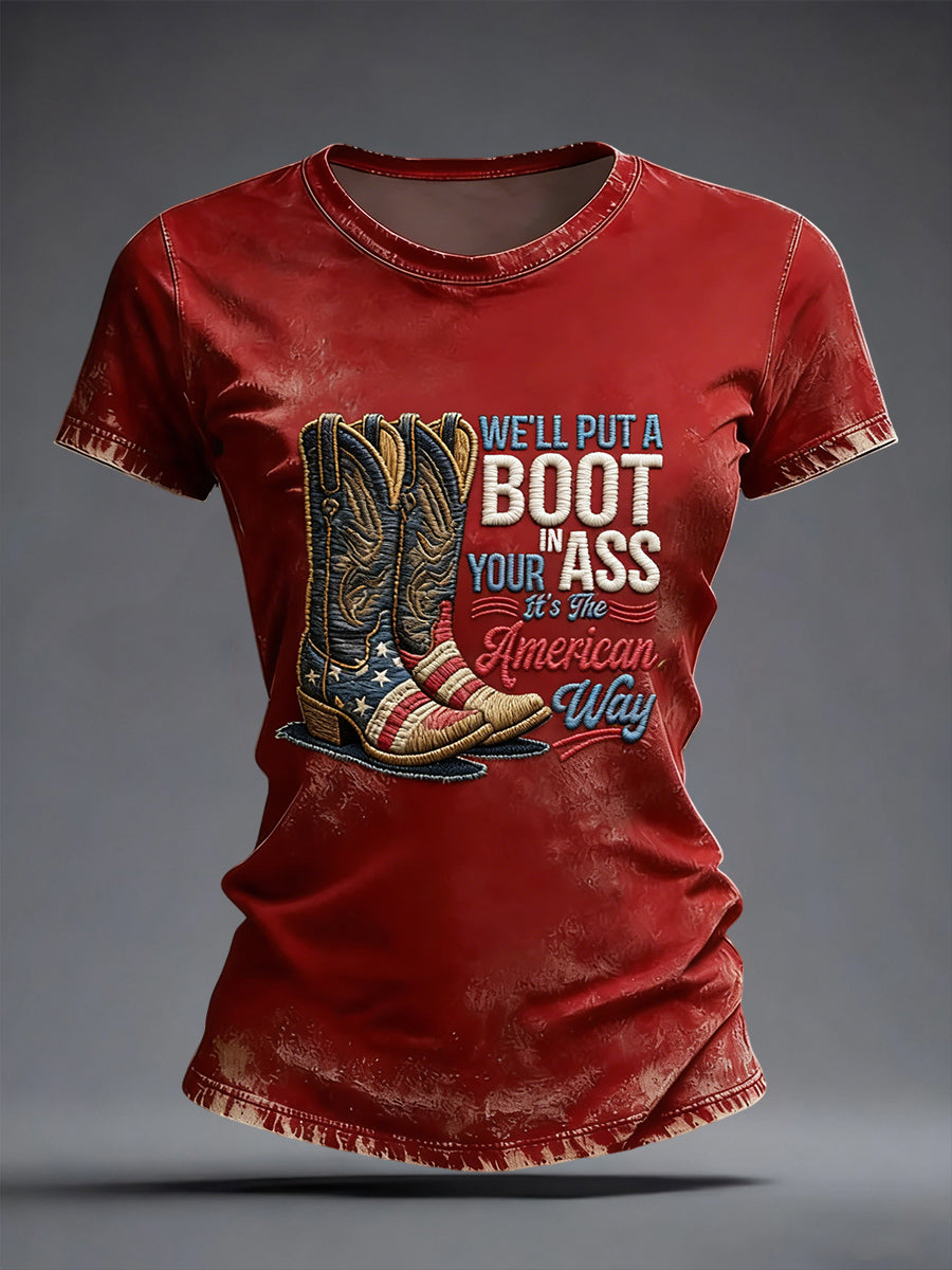 Women's Courtesy of Red White And Blue T-shirt