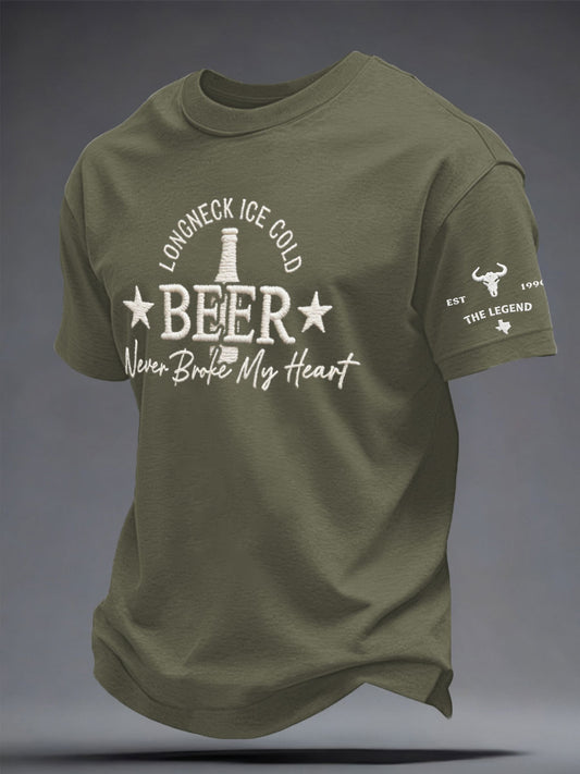 Men's Western Style Country Music Lover Combs Printed T-shirt