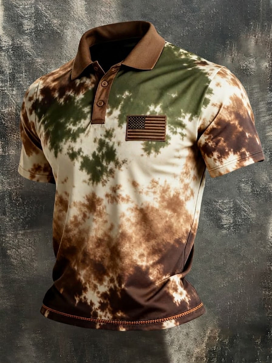 Men's American Flag Printed Shirt