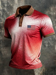 Men's American Flag Printed Shirt