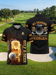 Men's My Drinking Team Has Golfing Problem Beer Printed Shirt