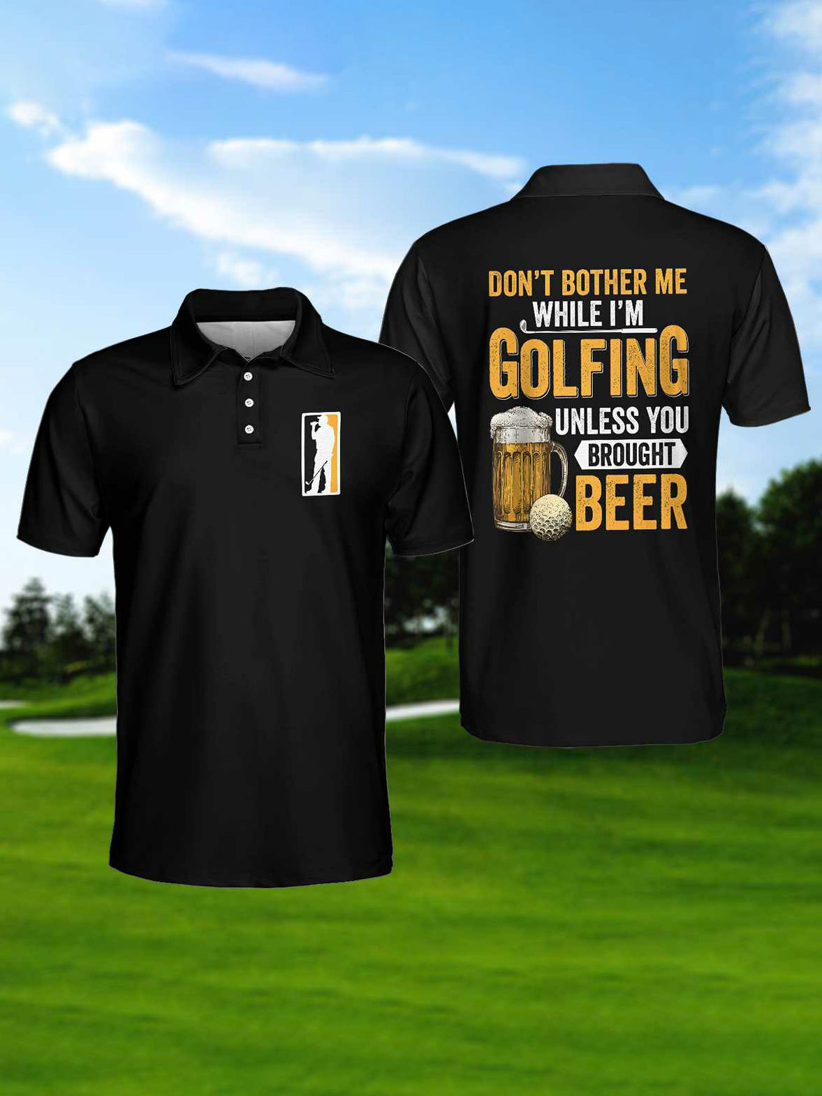 Men's Golf Beer Printed Shirt