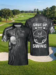 Men's Golf Shut Up Printed Shirt