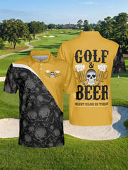 Men's Golf & Beer What Else Is There Printed Shirt